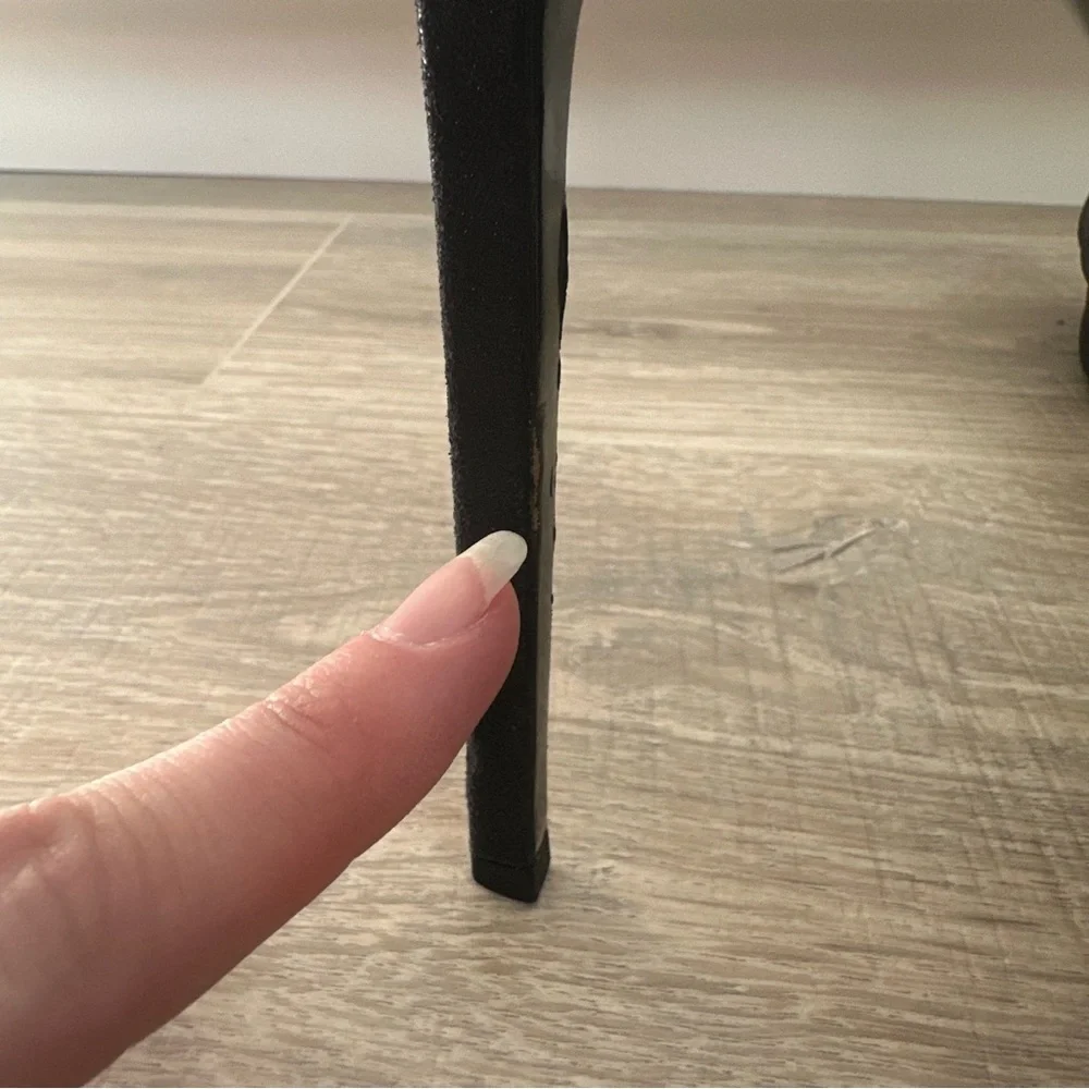 Saint Laurent black leather pointed toe high heels - Picture 8 of 10